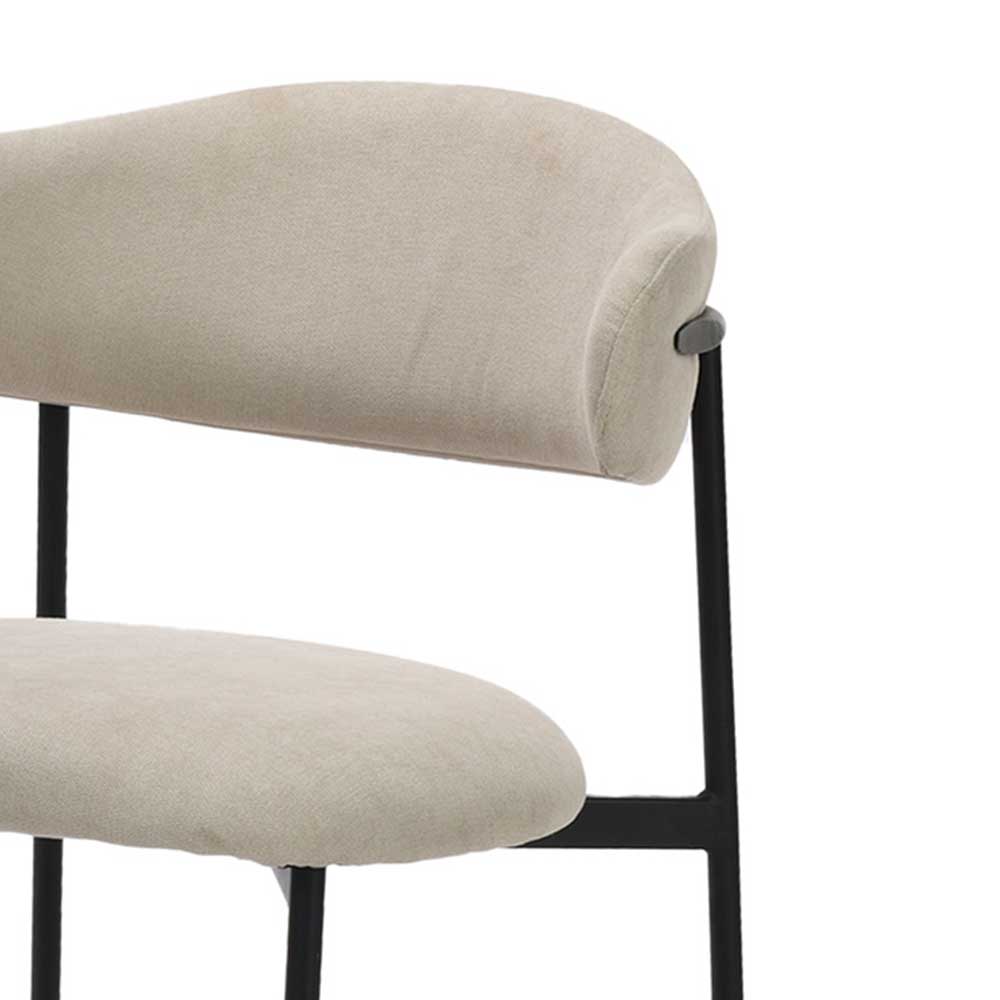 Polsterstühle in Taupe Strukturstoff - Filmau (2er Set)
