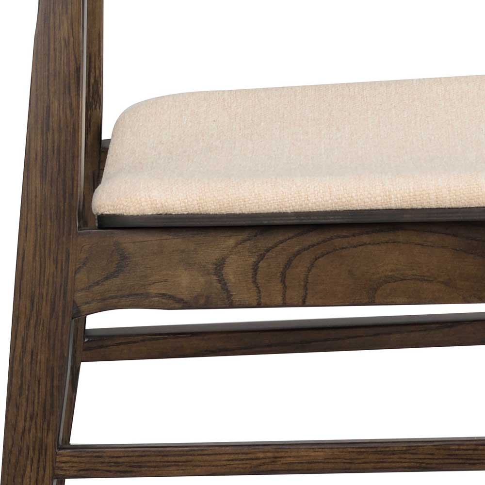 Holzstühle in Dunkelbraun & Beige - Viladeo (2er Set)