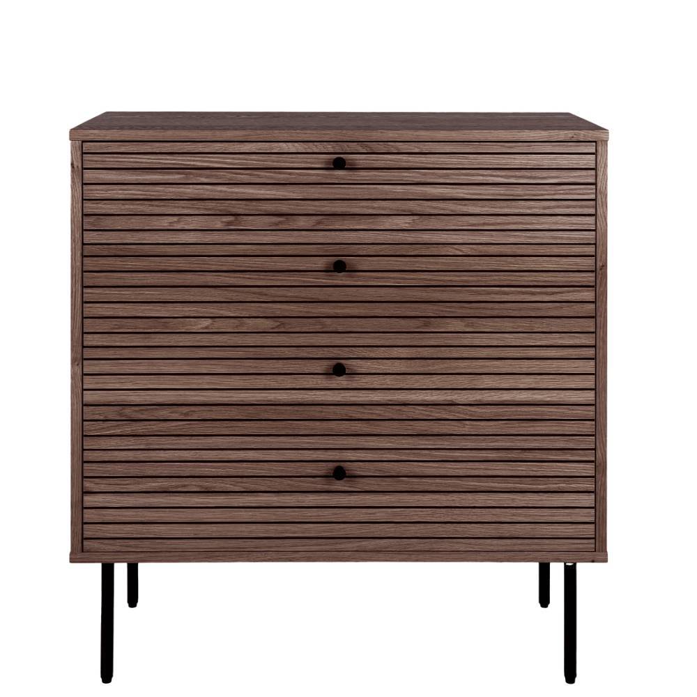 Kommode mit dunklem Furnier in Braun - Wega