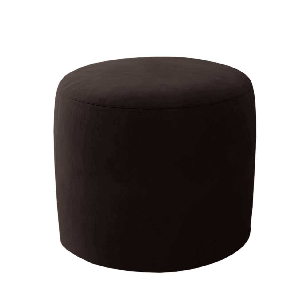 Sitzpouf in Dunkelbraun Samt - Juliama