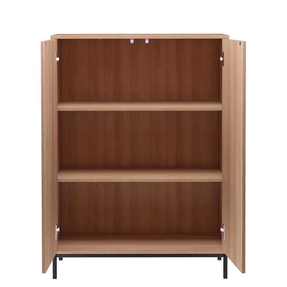 2-türiges Highboard in Eiche Holzoptik - Lunira