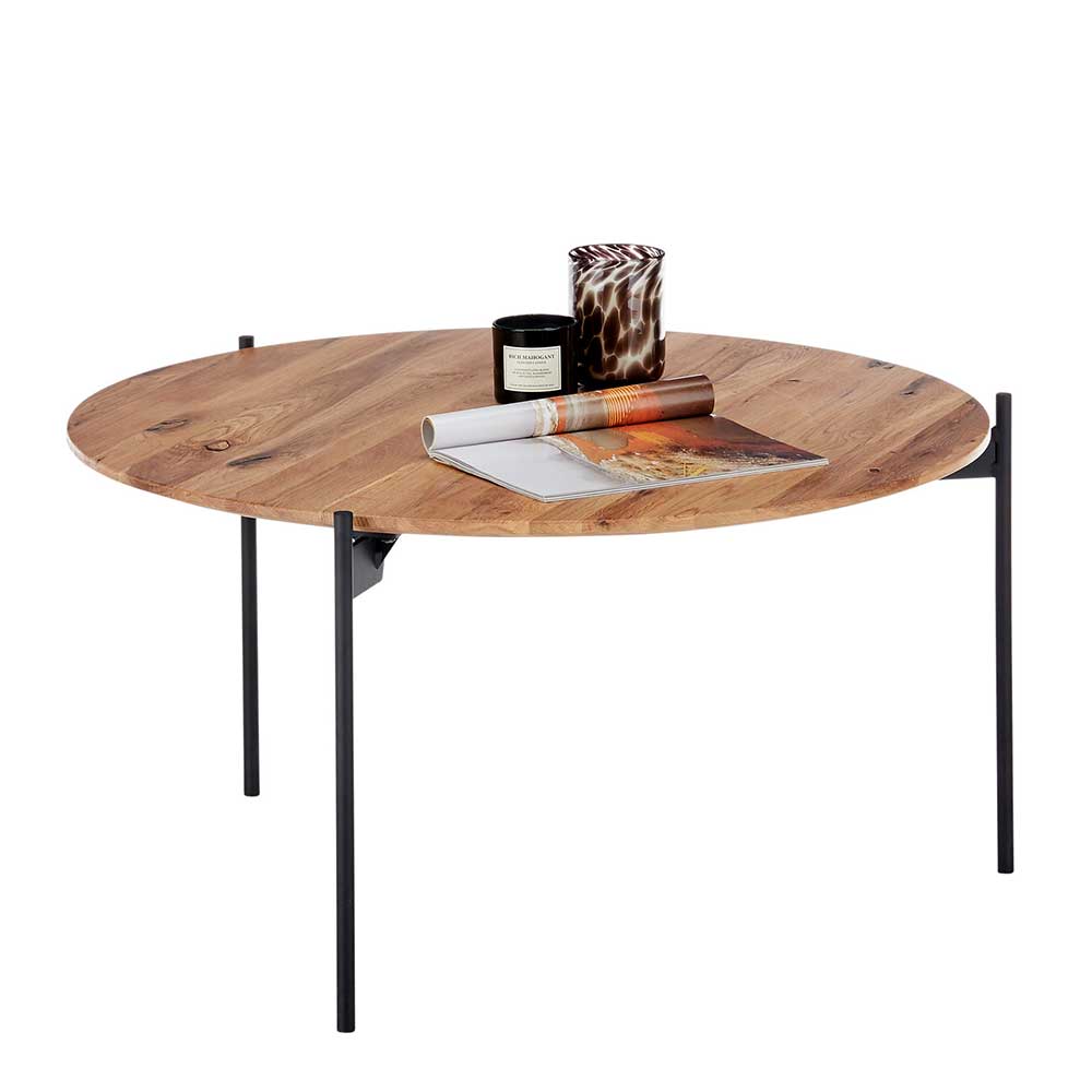 Asteiche Couchtisch mit Schweizer Kante - Learys
