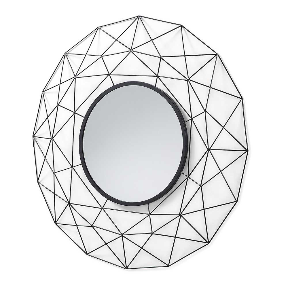 Design Spiegel Jeano mit Stahl Geflecht Rahmen