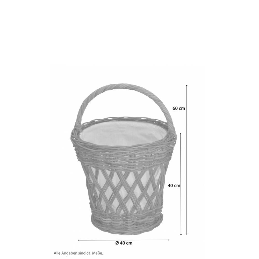 Rattan-Wäschekorb in Dunkelbraun - Babsi