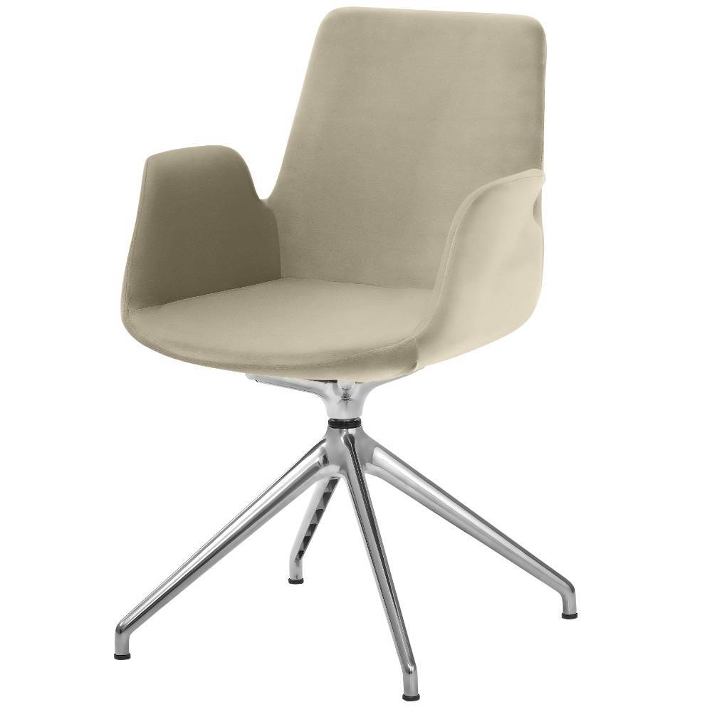 Design-Tischsessel in Taupe - Arcelona