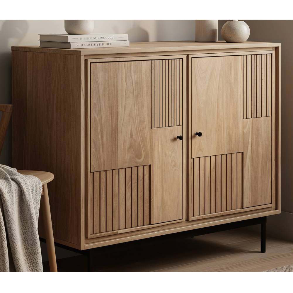 2-türige Kommode aus Mangobaum Massivholz - Peravia