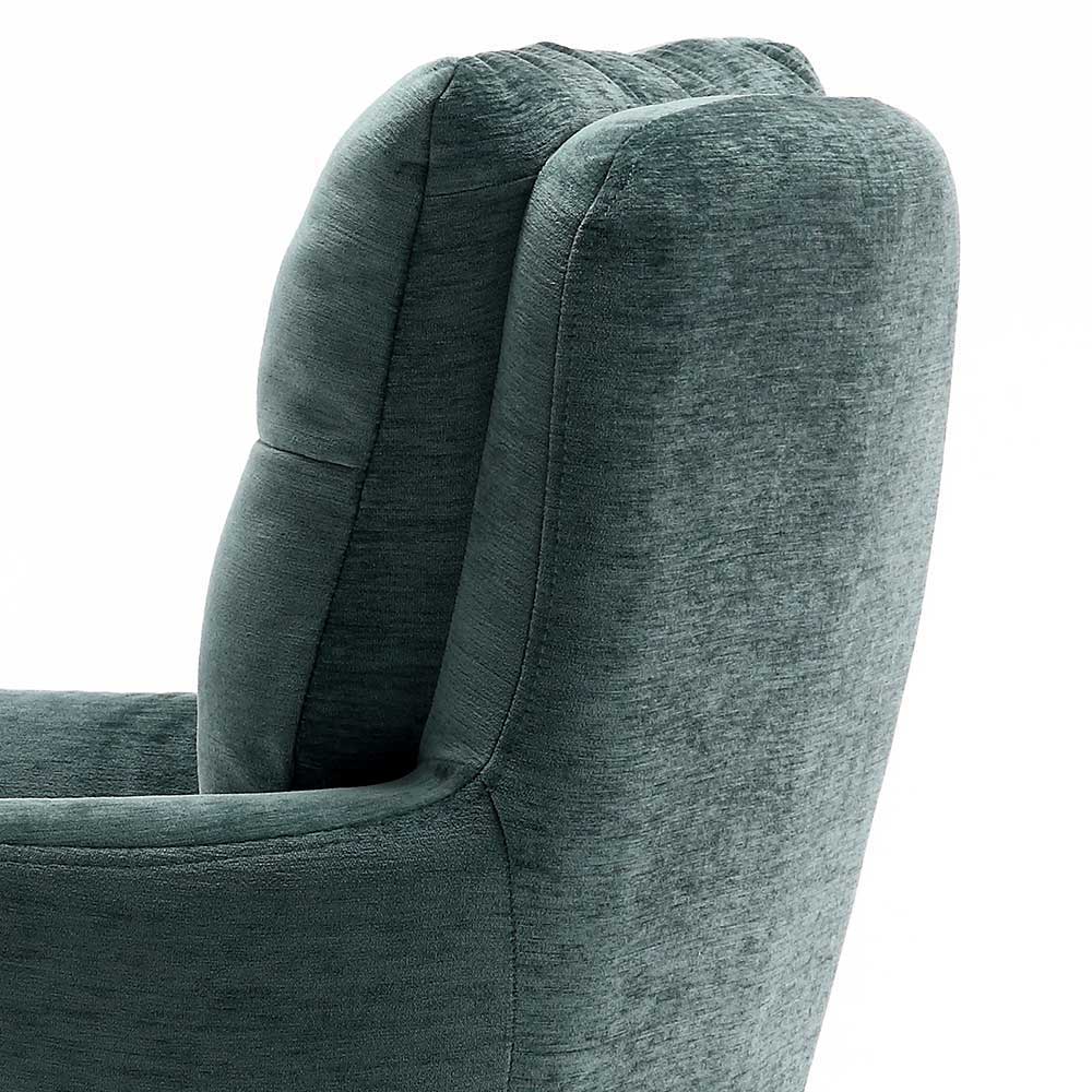 Grüner Armlehnenstuhl aus Chenille - Eleganto (2er Set)