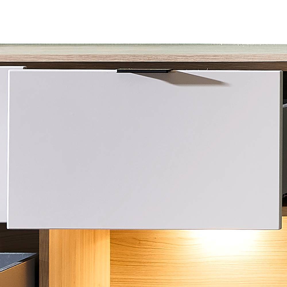 Highboard in Hellgrau und Eiche Hell - Rovigo