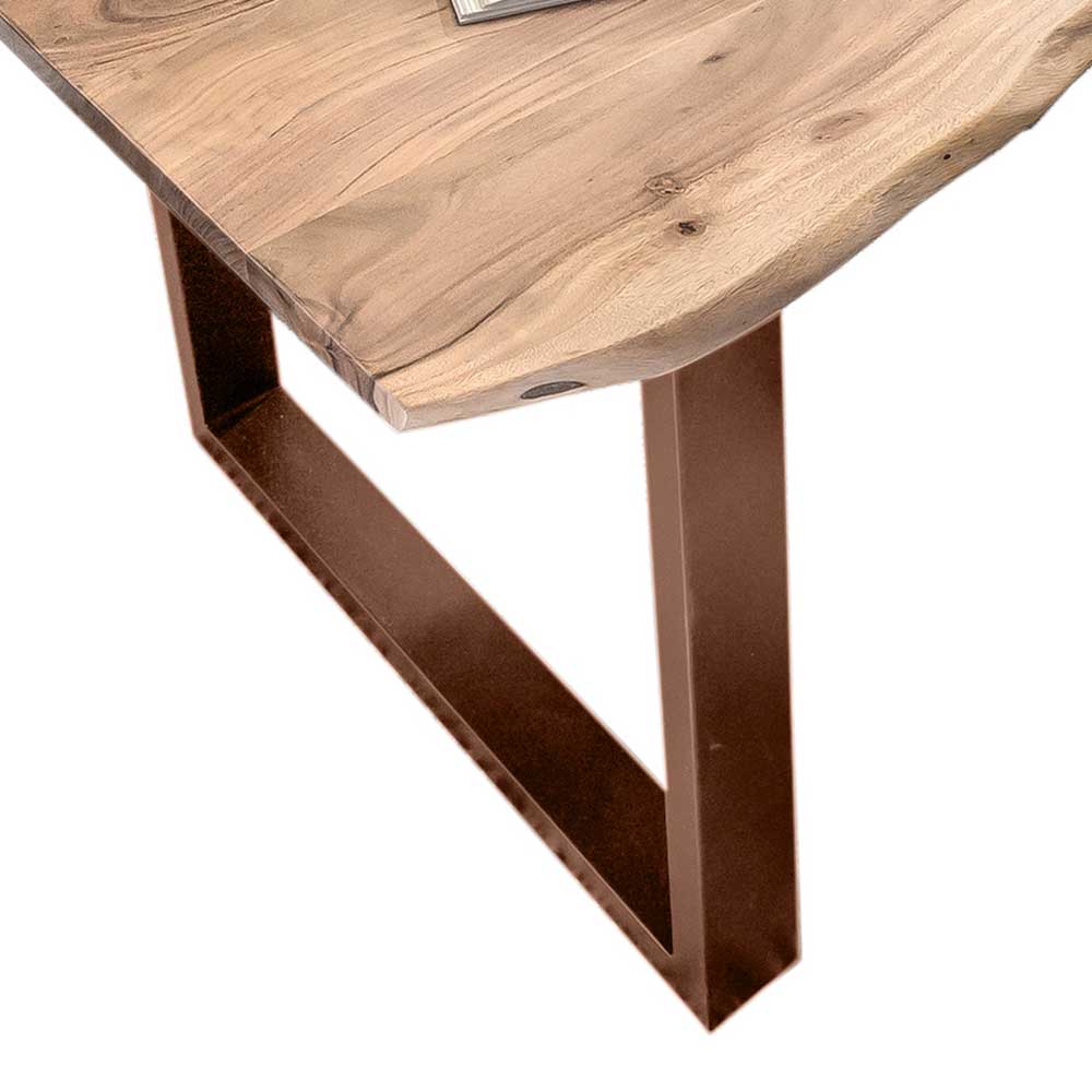 Esstisch mit Baumkante Akazie Holzplatte - Stona
