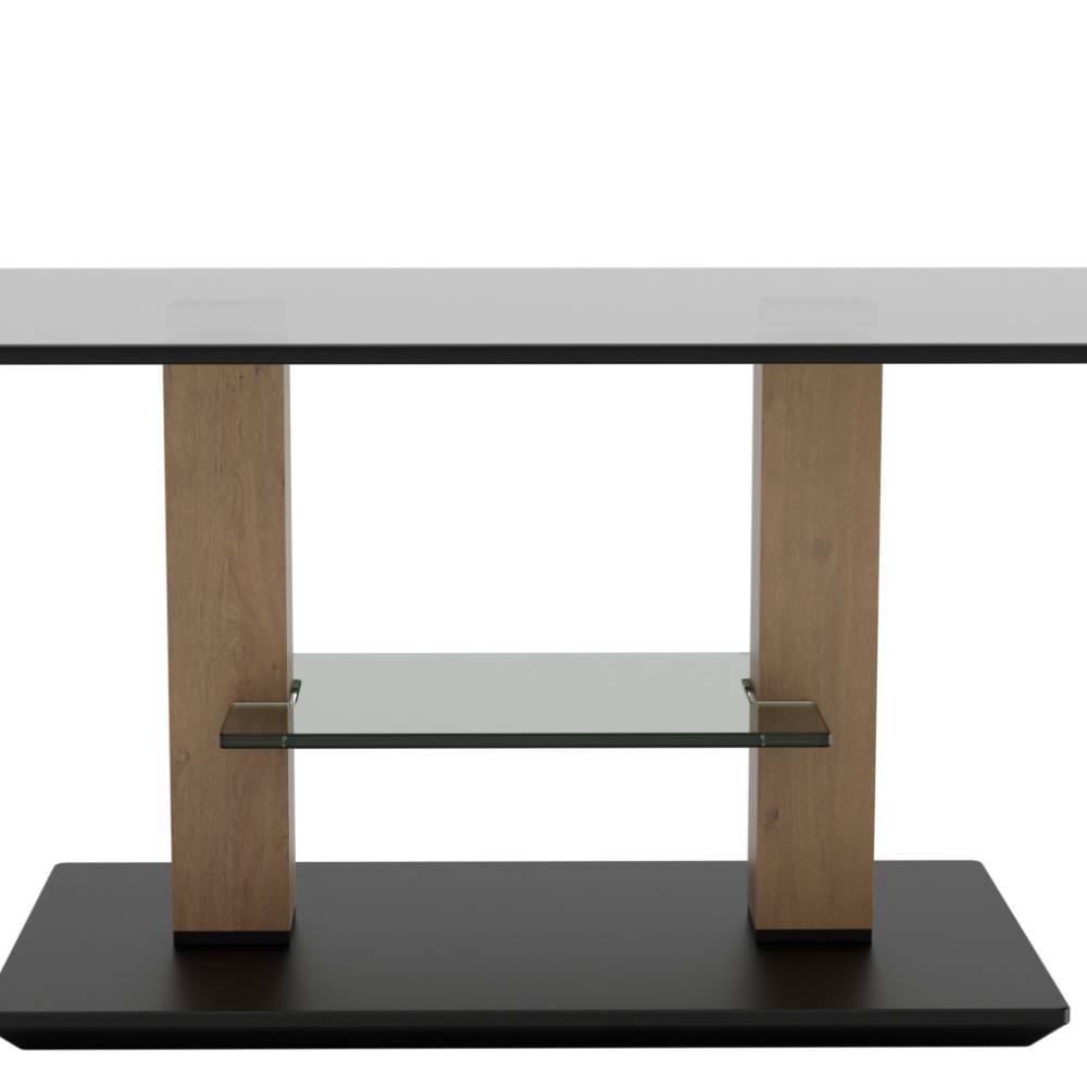 Wohnzimmer Rauchglastisch mit Höhenverstellung - Estravo
