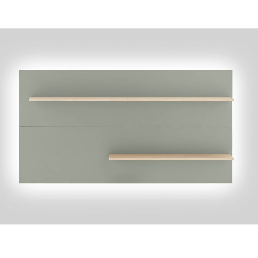 TV Board und Wandboard Set in Graugrün - Socotta (zweiteilig)