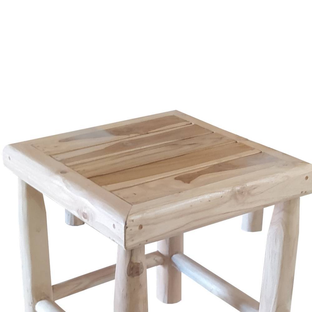 Quadratischer Beistelltisch aus Teak Massivholz - Shuffle