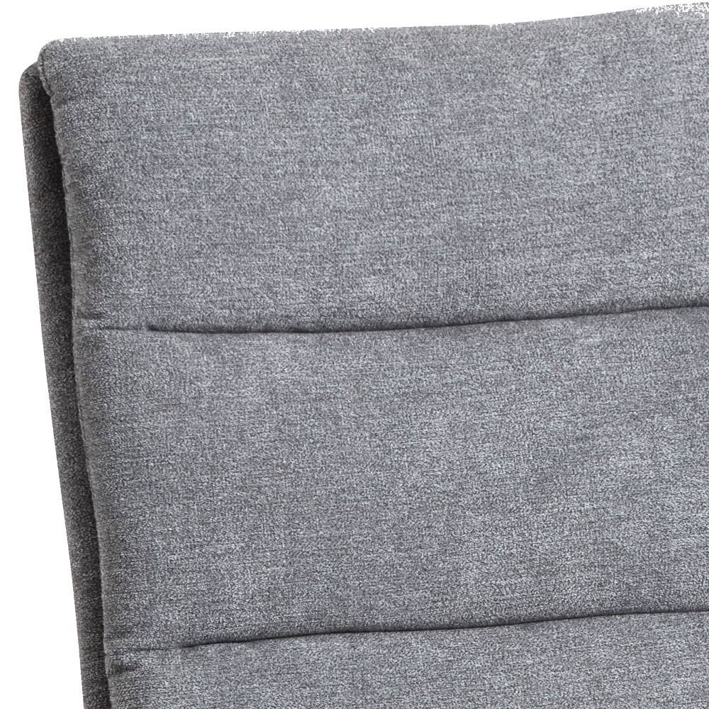 Polsterstuhl aus grauem Flockstoff - Anhora (2er Set)