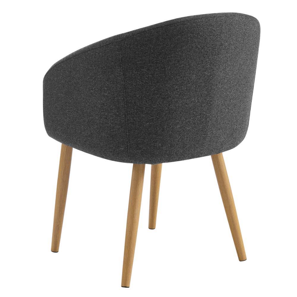 Tischsessel in Schwarzgrau - Meckey (2er Set)
