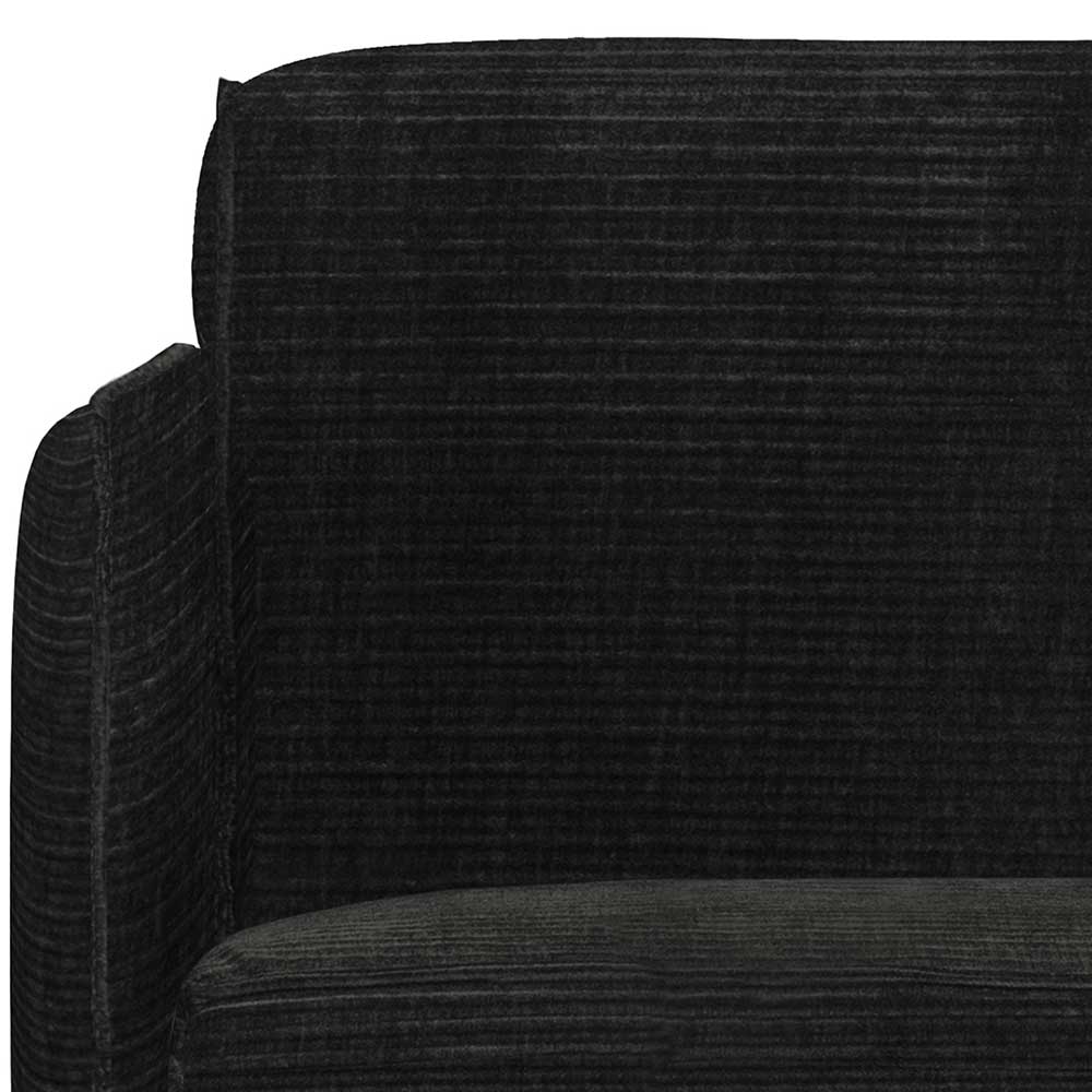 Dunkler Sessel in Dunkelgrau Strukturstoff - Nadelle