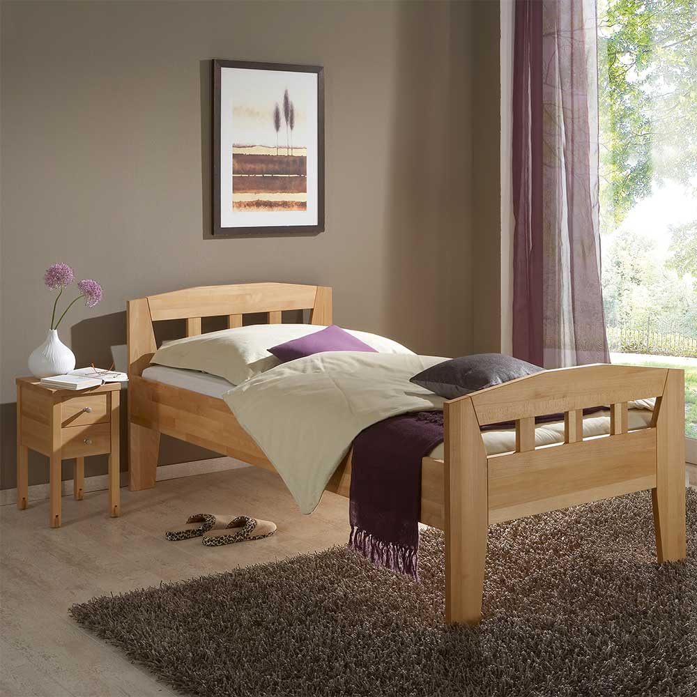 Holz Einzelbett & Nachttisch als Set - Rudacia (zweiteilig)
