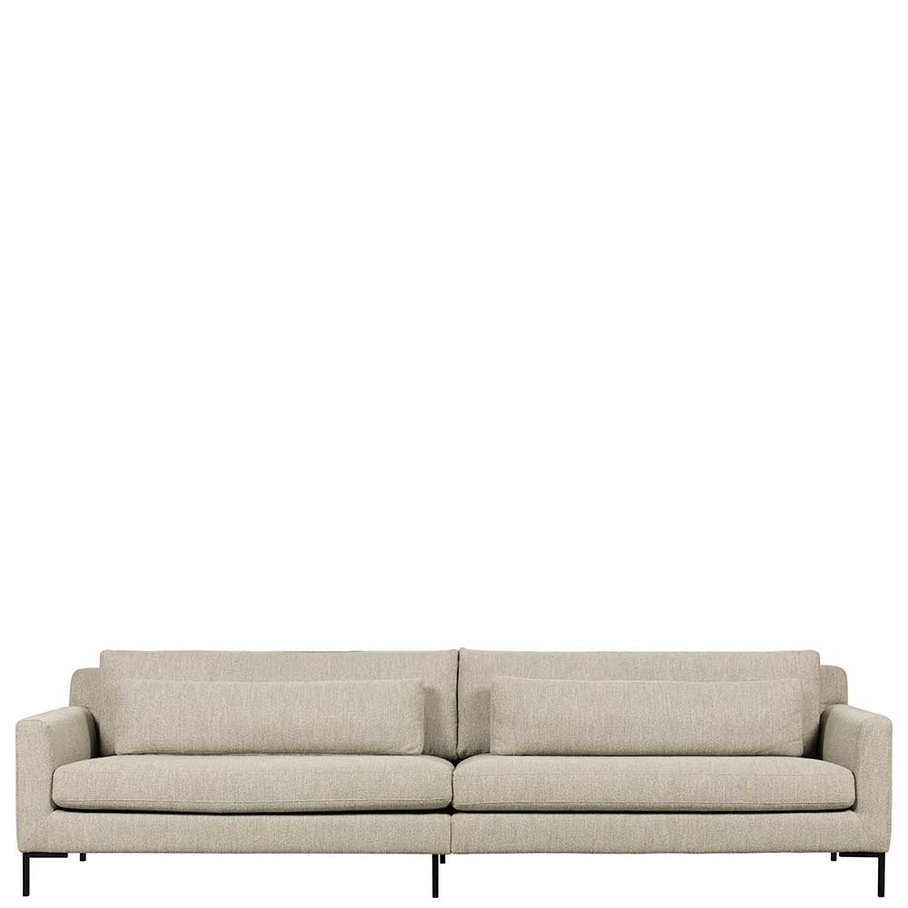 282 cm breites Sofa in Beige Buklee Bezug - Raidow