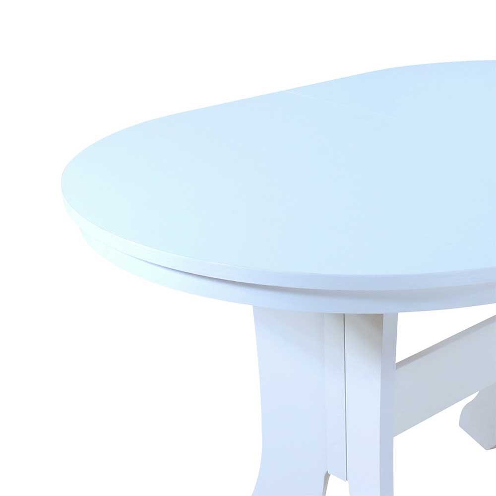 Tisch & vier Stühle in Weiß - Sonja (fünfteilig)