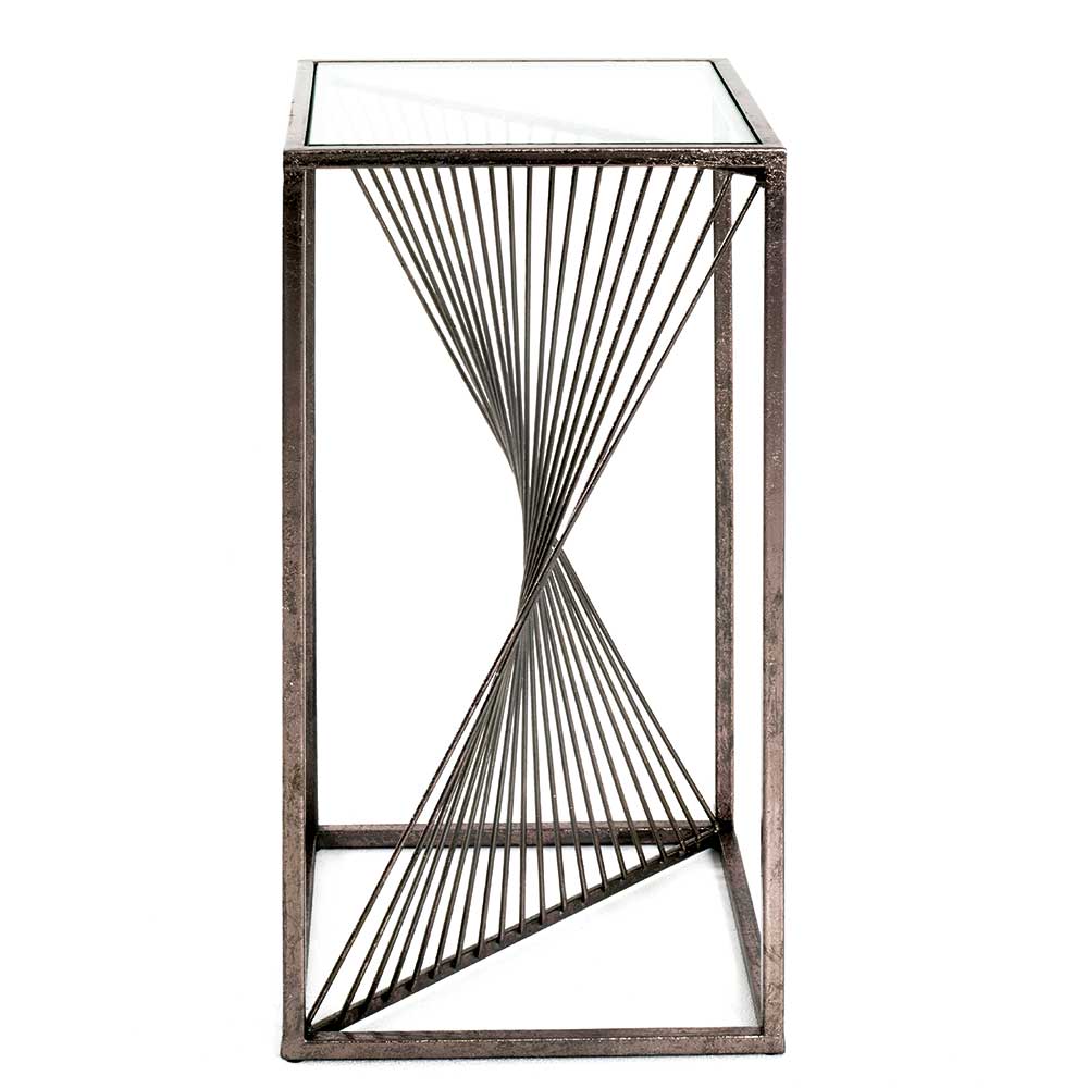 30x60x30 Glastisch mit Metallgestell - Tyrcio