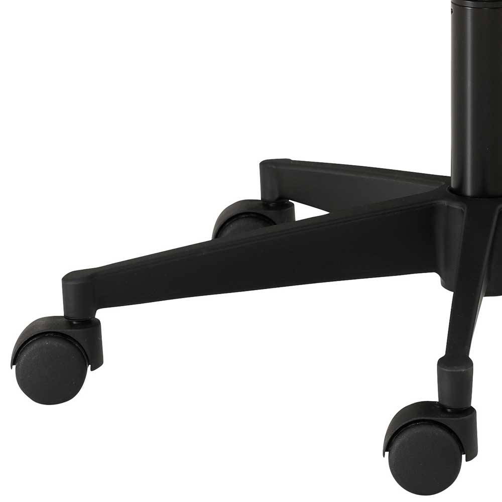 Bürohocker mit Lehne in Dunkelblau & Schwarz - Kanellas