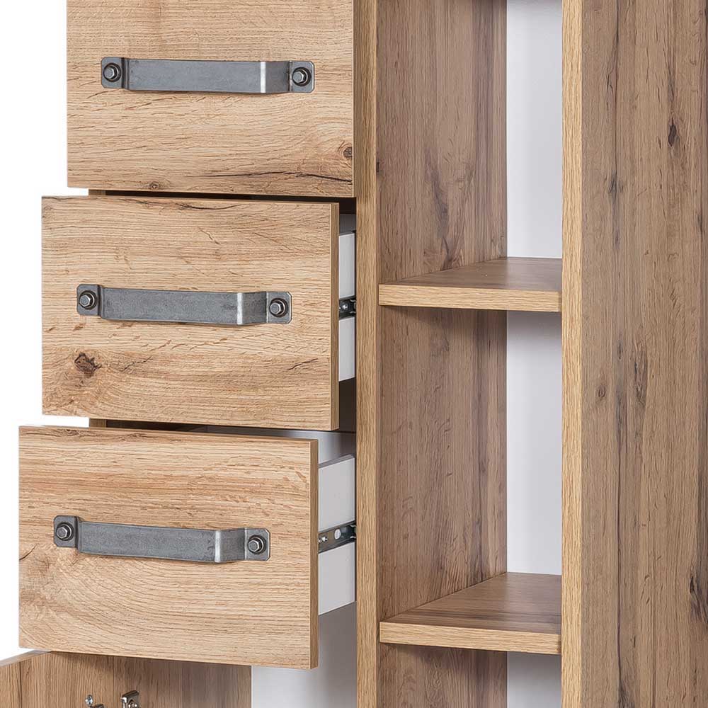 42x164cm Bad-Hochschrank mit Regal - Iskro