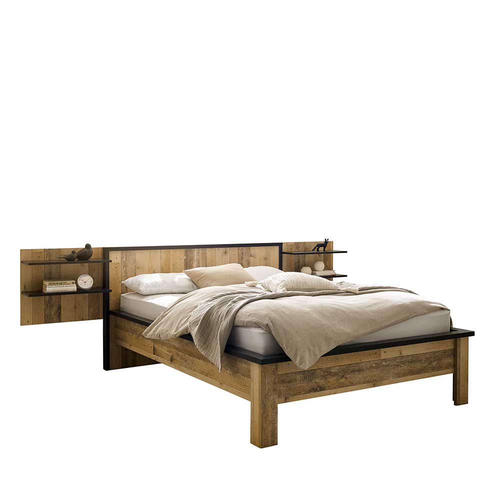 140x200 Bett & Nachttisch Paneele - Naiavio (dreiteilig)