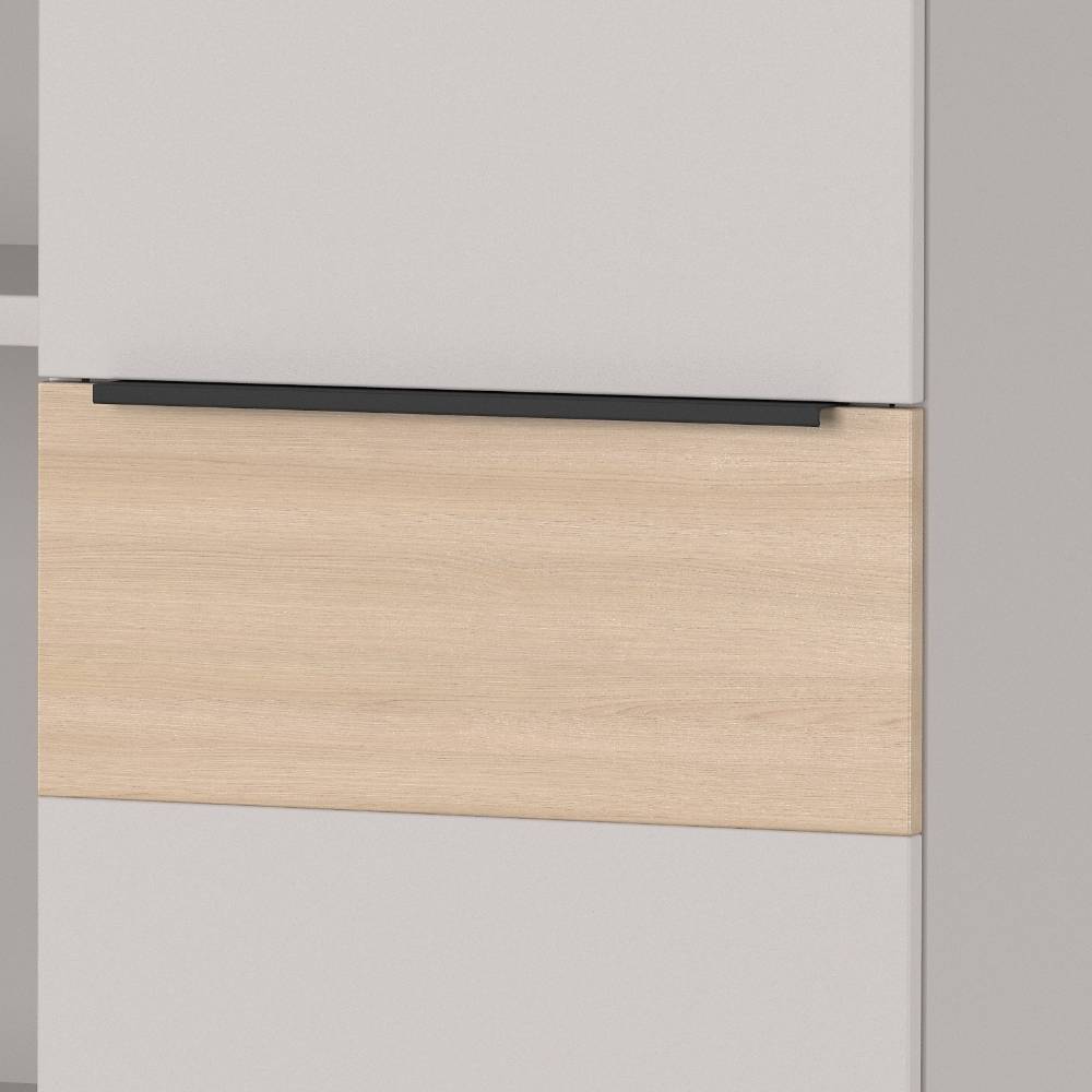 Aktenschrank in Hellgrau und Eiche Hell - Benja