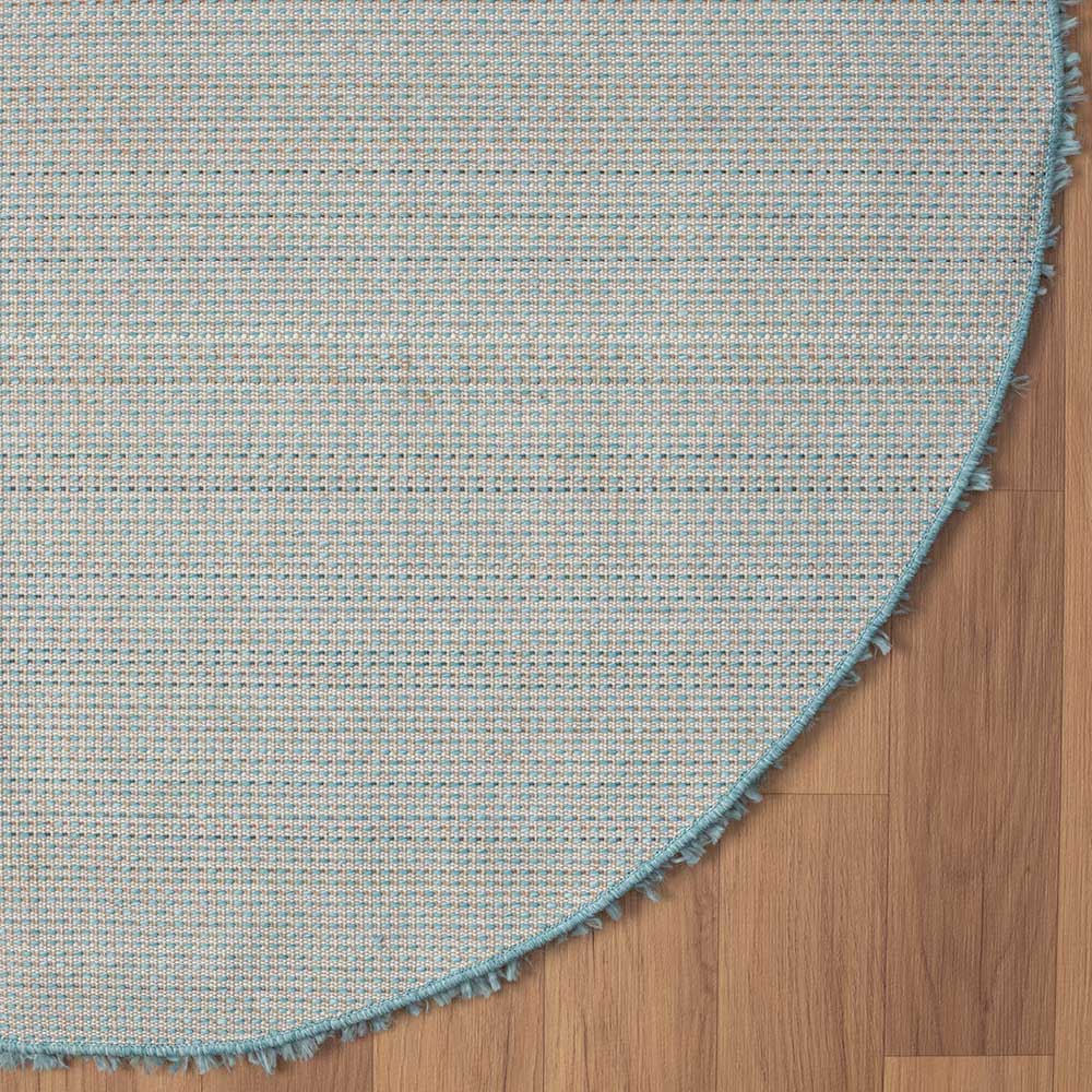 150 cm Runder Teppich in Hellblau - Chiyom