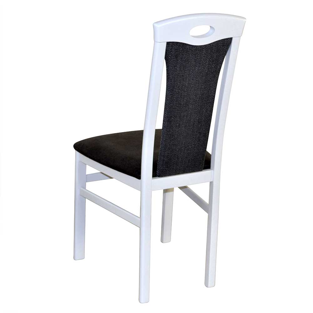 Tisch & vier Stühle in Weiß - Sonja (fünfteilig)