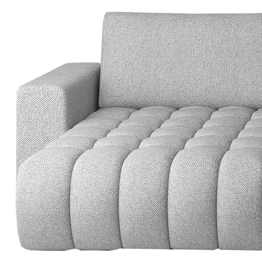 U-Form Wohnlandschaft in Hellgrau Chenille - Vapposia