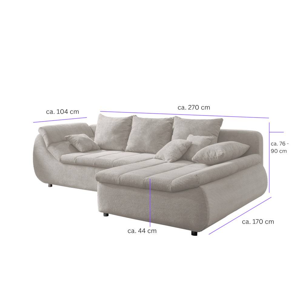 Ecksofa mit Schlaffunktion - Servona