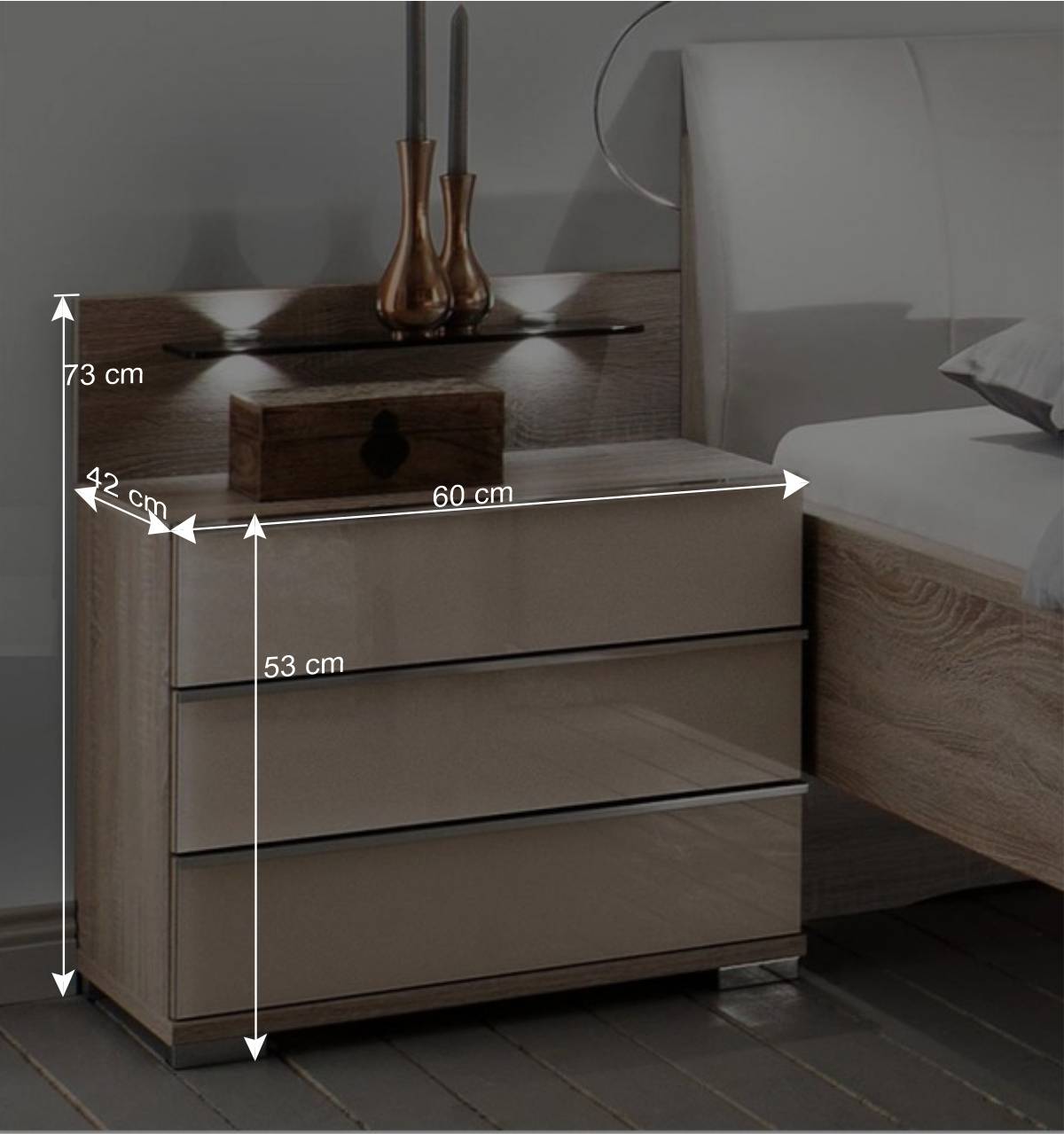Schlafzimmer Einrichtung als Set - Rativian (vierteilig)