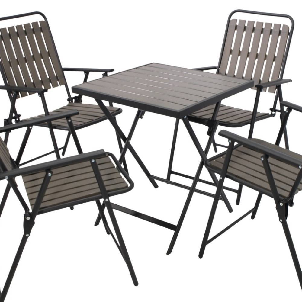Klappbare Gartenmöbel im Set - Baconao (fünfteilig)