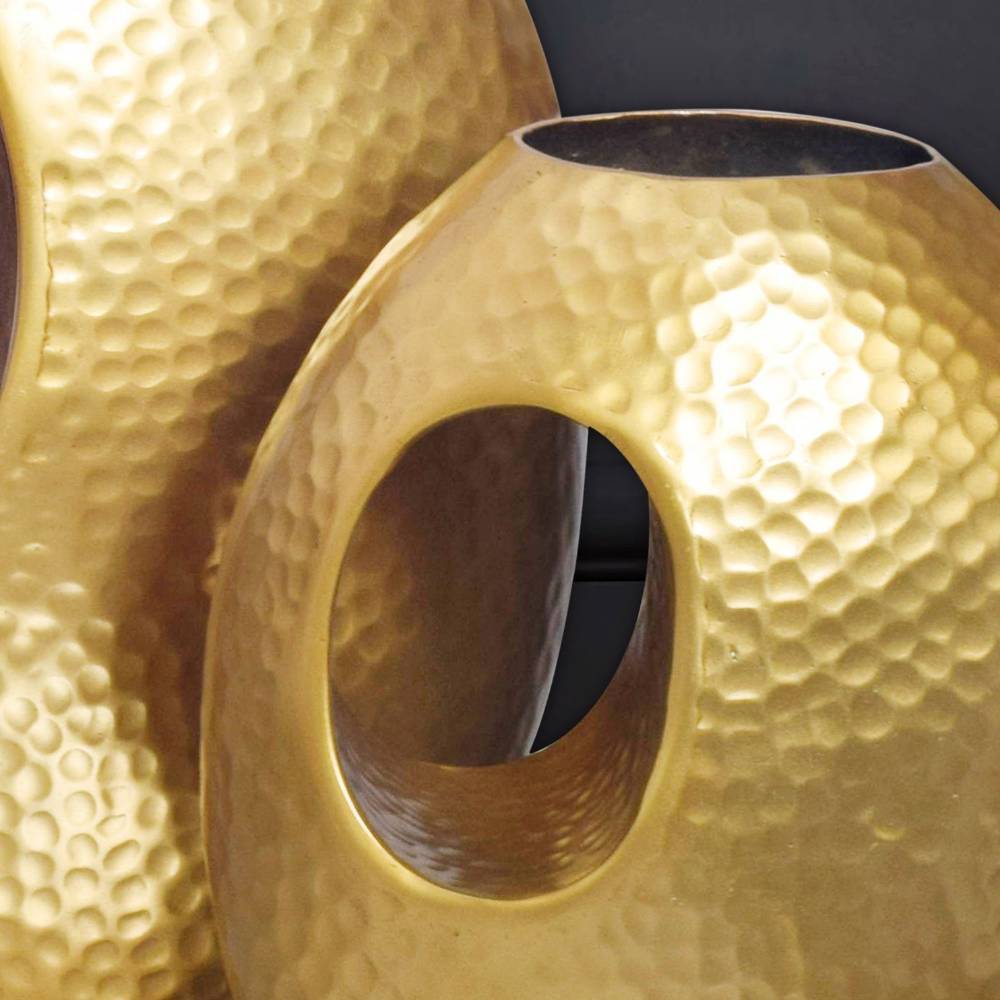 Aluminiumvasen Duo in Goldfarben - Pacifigo (zweiteilig)