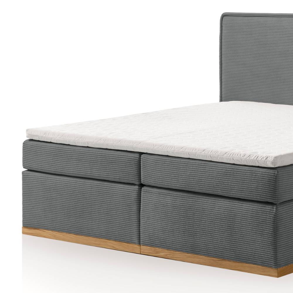 Breitcord Boxspringbett mit Wendematratzen H2 H3 - Vicotria