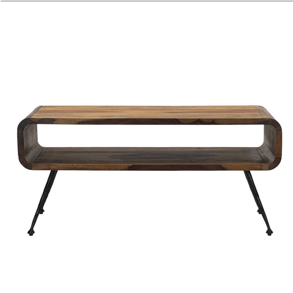 Retro-Style Couchtisch aus Sheesham Massivholz - Lavagna