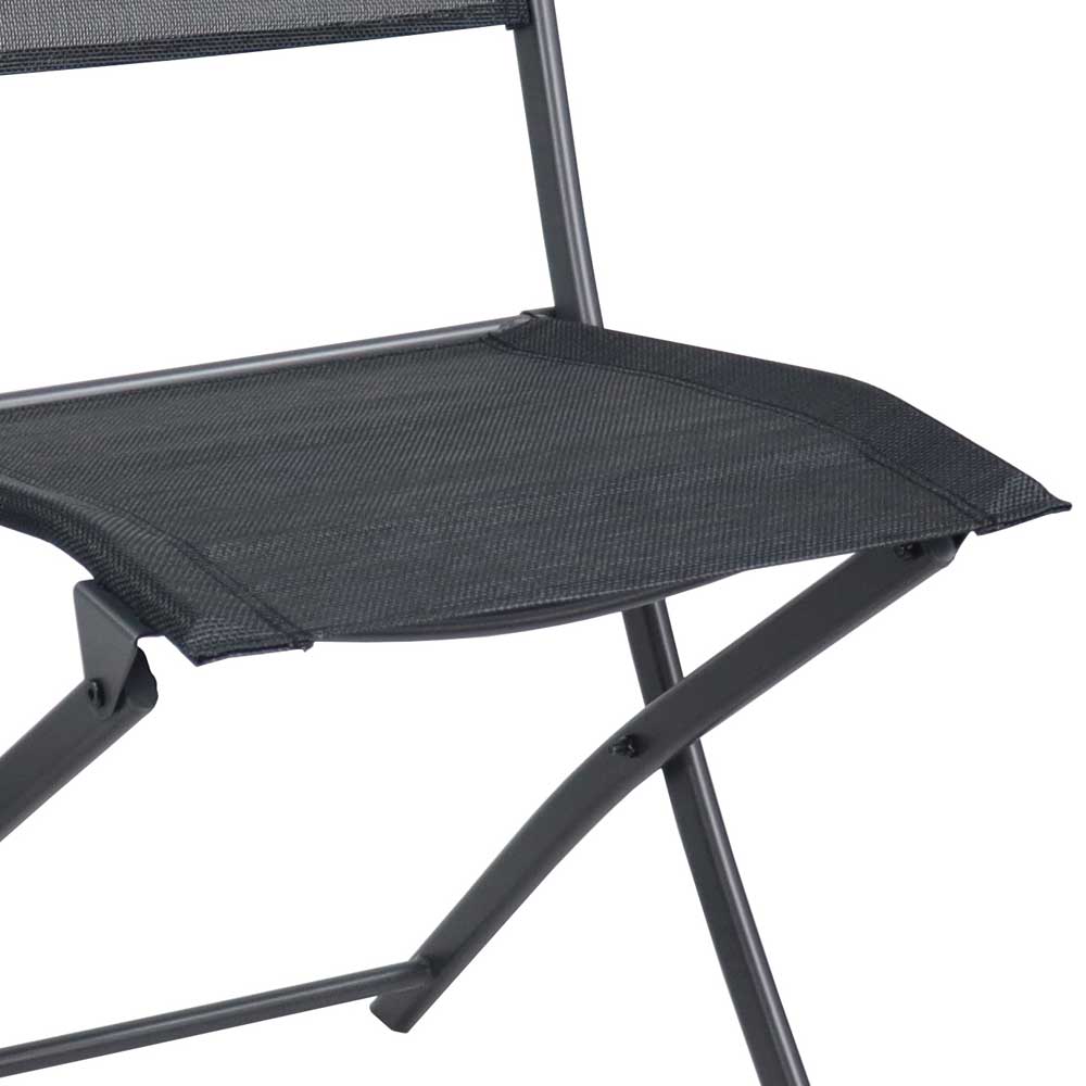 Schwarze Outdoor Essgruppe Set - Xenata (fünfteilig)