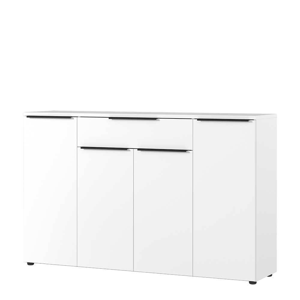 Weiße Büroeinrichtung Möbelset - Sparkle (vierteilig)
