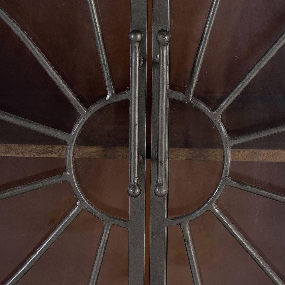 Große Design Kommode mit Glas Metalltüren - Everton
