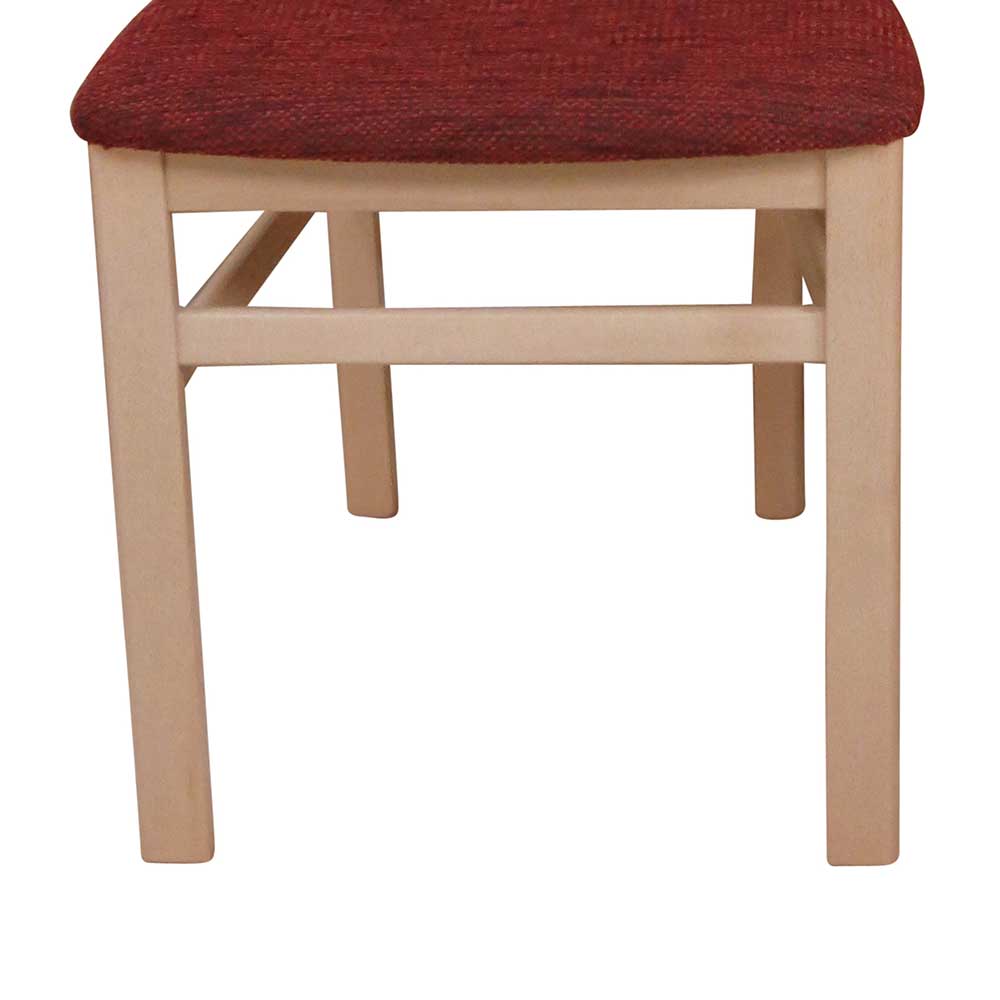 Esszimmer Stuhl in Bordeaux Rot Lebrufe & Buche (2er Set)