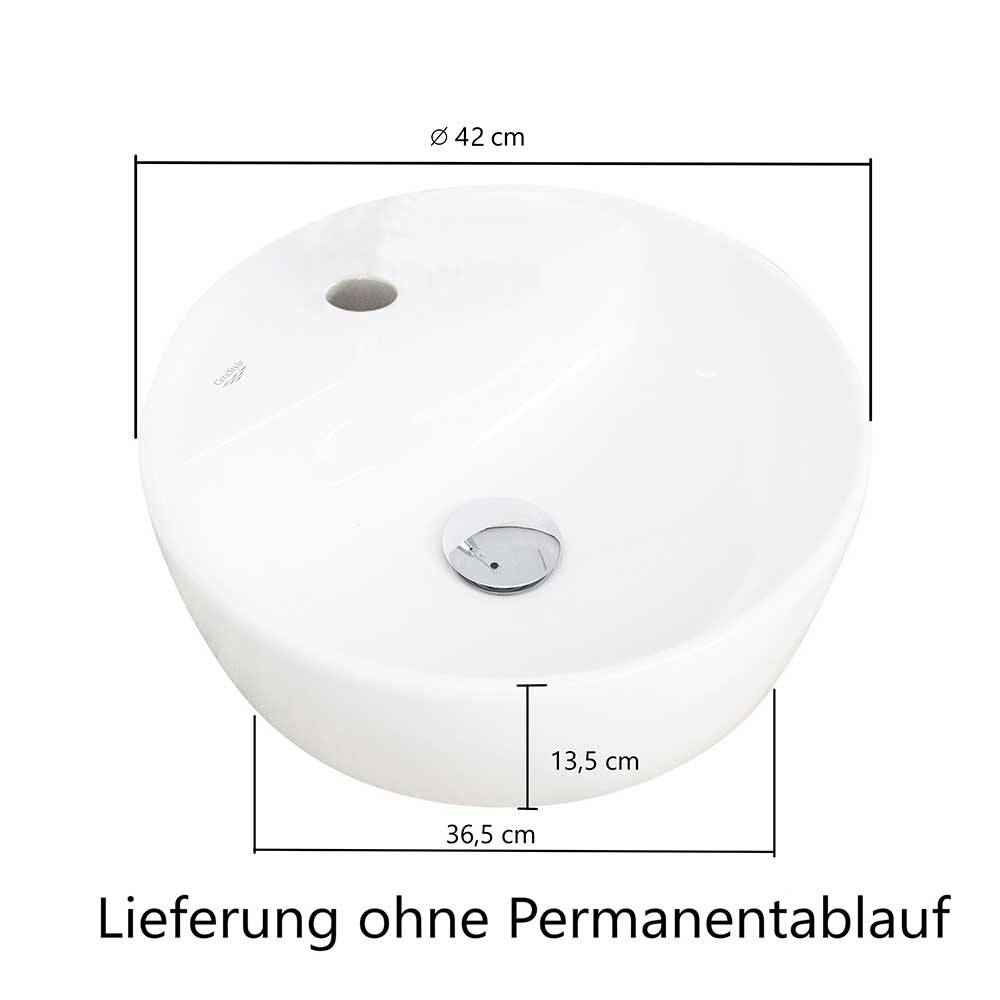 Waschtisch mit Aufsatzbecken in Eiche Hell - Vibulam