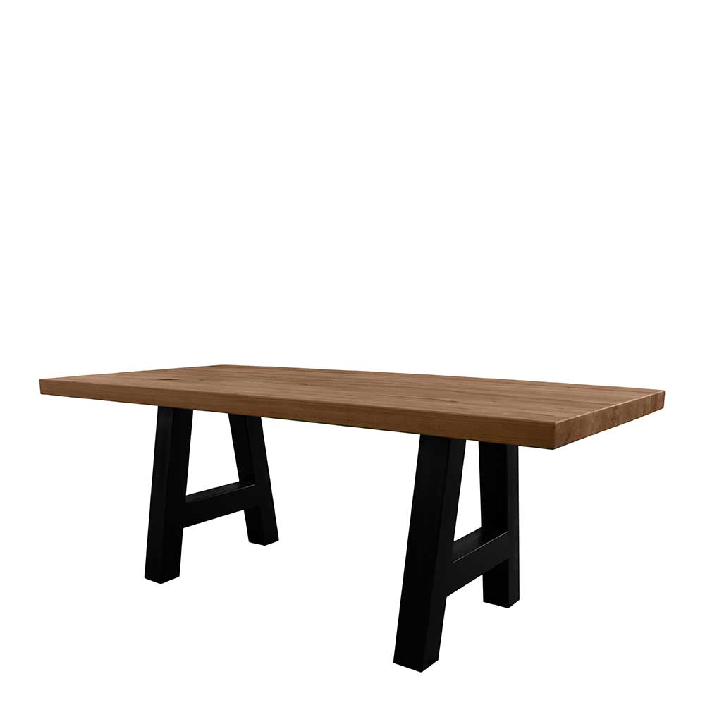 Tisch mit A-Füßen in Schwarz - Masina