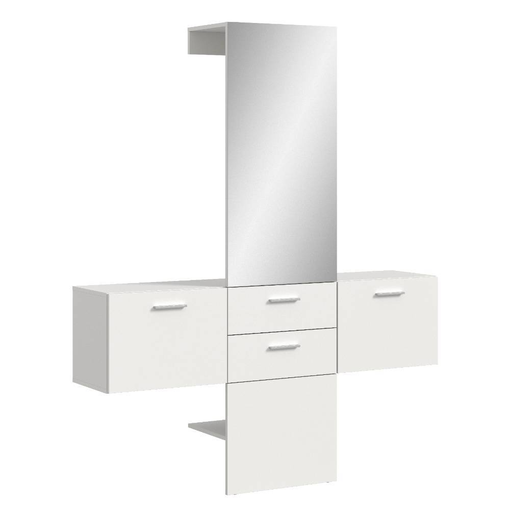 Kompaktgarderobe und Hängeschränke Set - Jarne (dreiteilig)