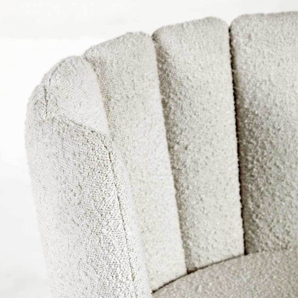 Designstühle in Weiß Strukturstoff - Chaira (2er Set)