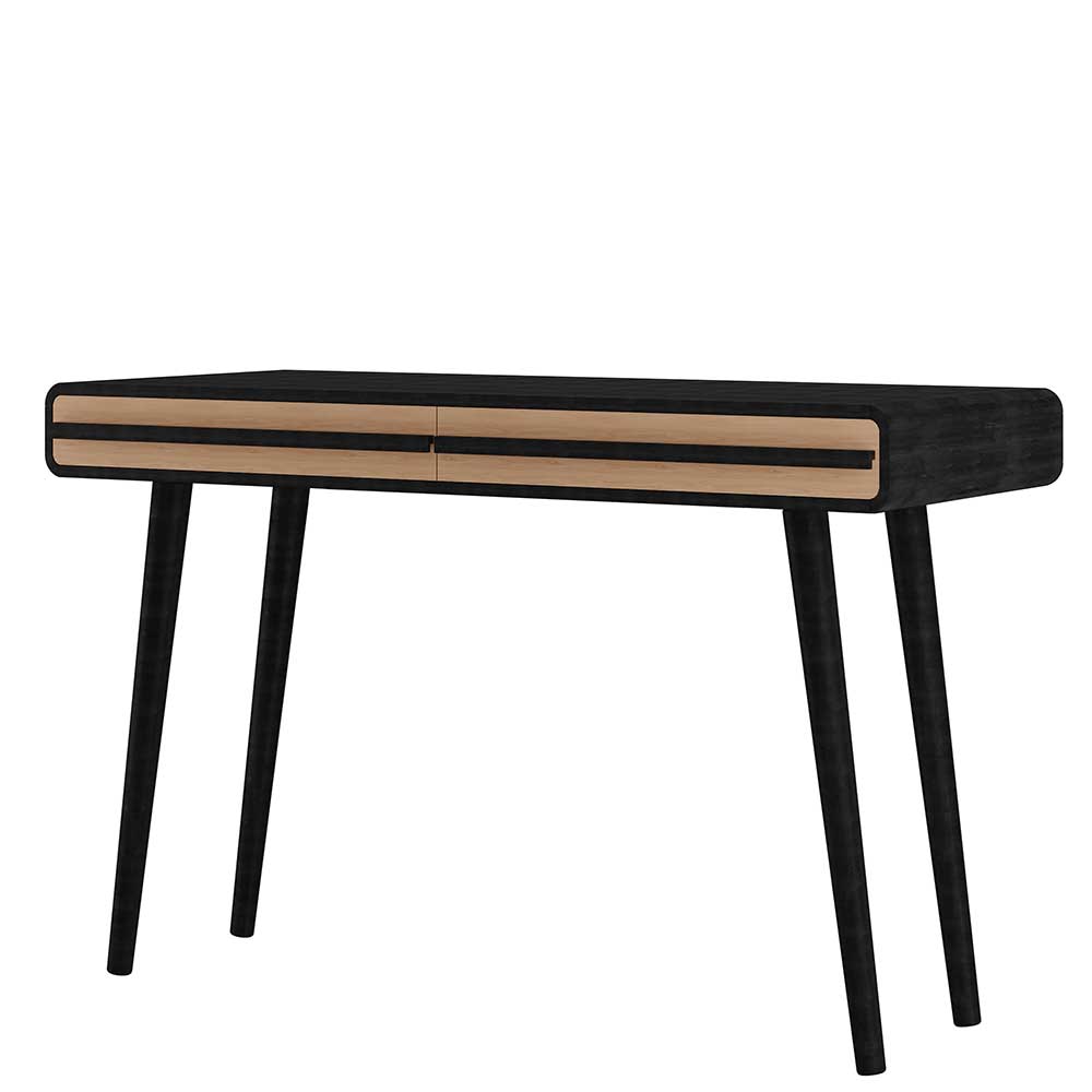Design Schreibtisch in Schwarz mit Eiche - Diadani