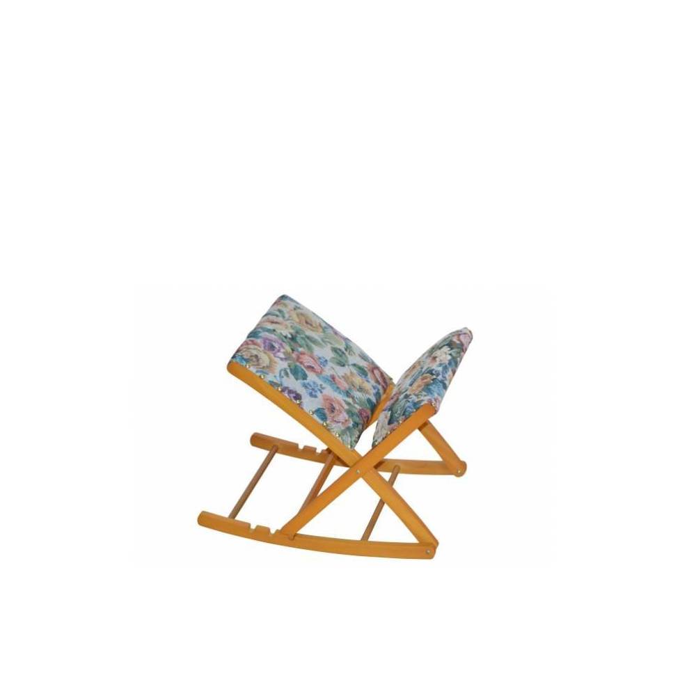 Fußhocker Fußschaukel mit Blumenmuster Stoff - Simpra