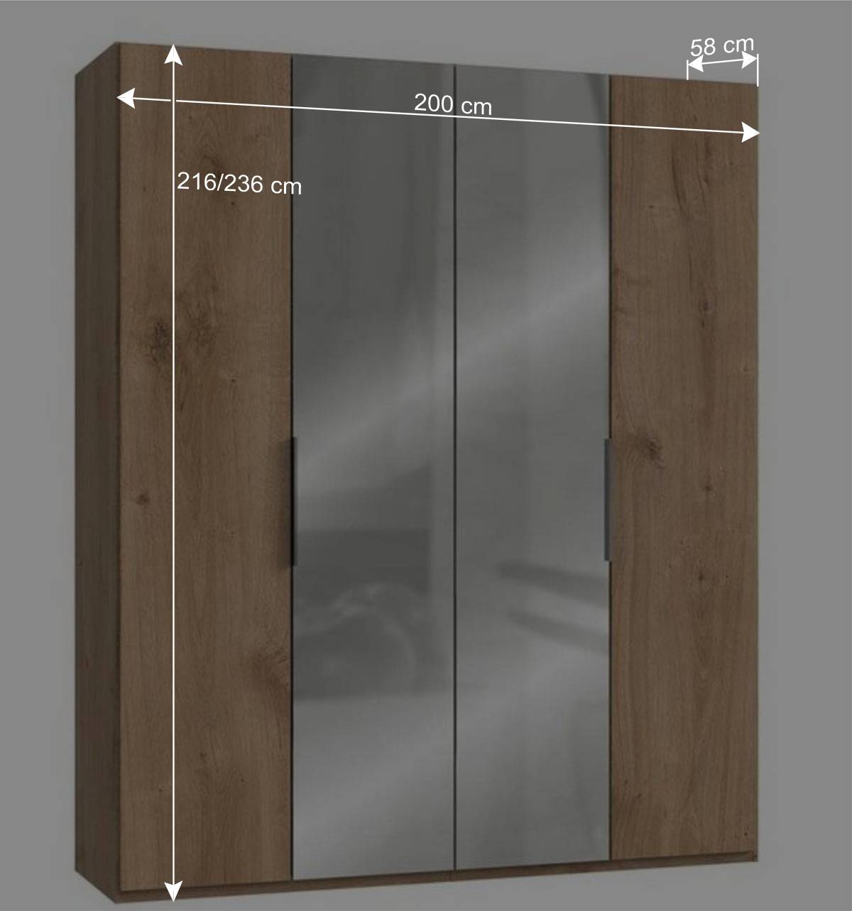 Moderner Schlafzimmerschrank mit Spiegeln - Dagidoyo