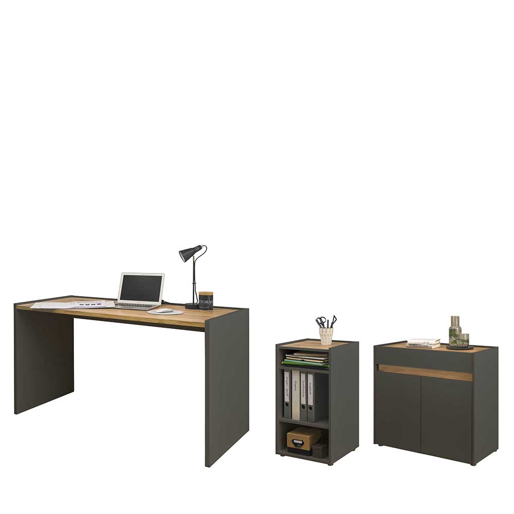 Home Office Schreibtisch und Stauraum - Ahilav (dreiteilig)
