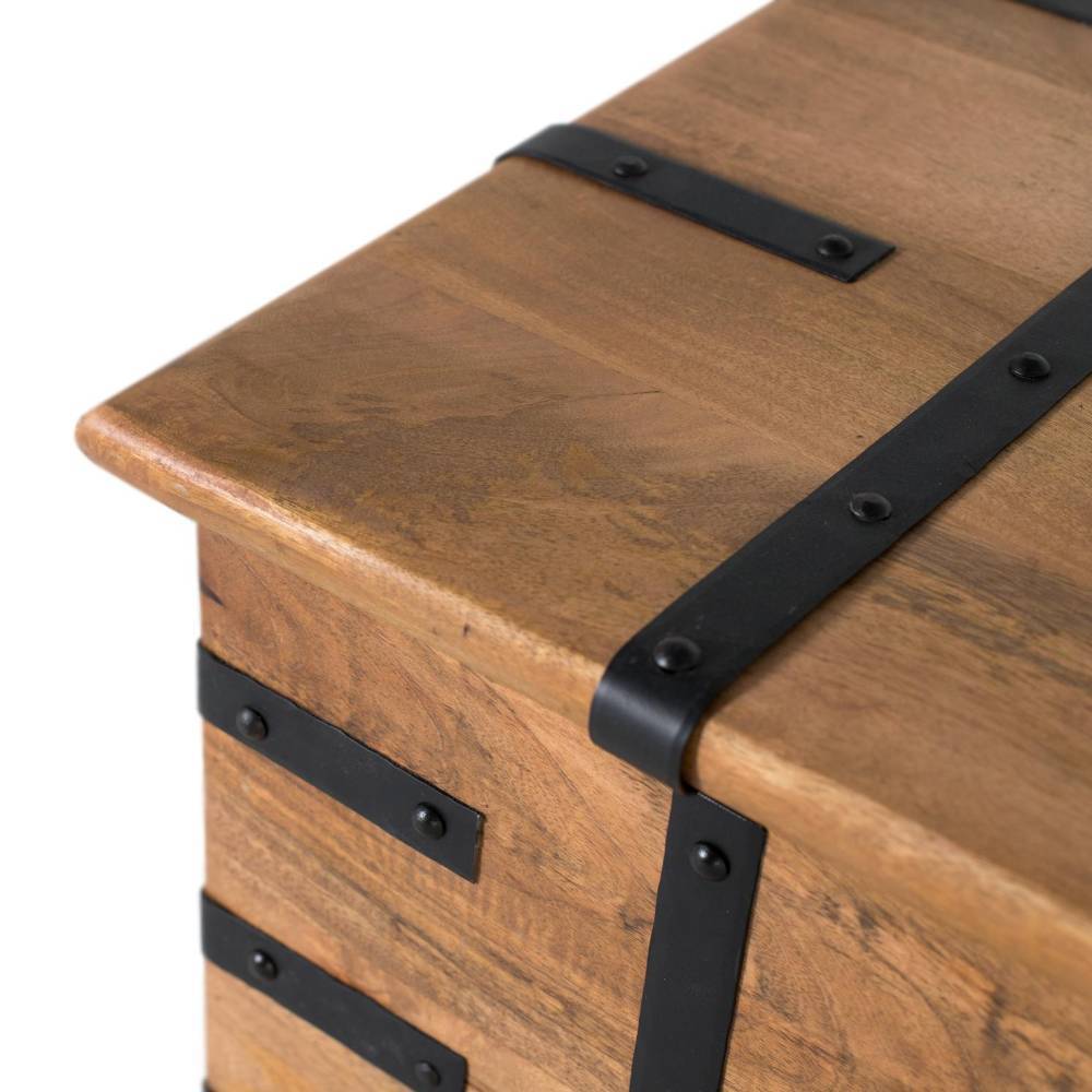 Truhen-Couchtisch mit hochklappbarer Tischplatte - Clipper