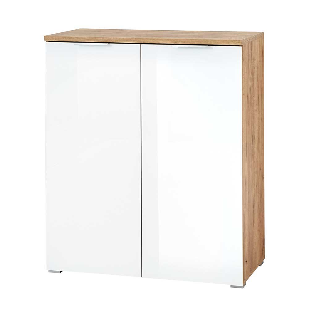 Modernes Garderoben Set in Weiß Glas - Reestyl (vierteilig)